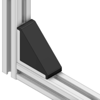 40-250-0 MODULAR SOLUTIONS ALUMINUM GUSSET 30MM X 60MM BLACK PLASTIC CAP COVER FOR 40-150-1, FOR A FINISHED APPEARANCE